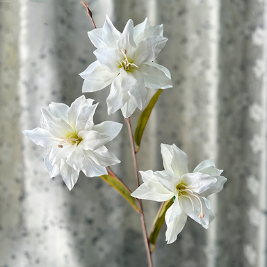 Real-Touch Baby Lily Artificial Flowers, 33" Tall with 5" Blooms, Set of 3 Stems for Vase Arrangements, Wedding Decor, Home Styling