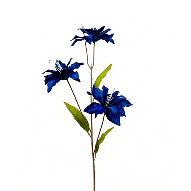 Real-Touch Baby Lily Artificial Flowers, 33" Tall with 5" Blooms, Set of 3 Stems for Vase Arrangements, Wedding Decor, Home Styling