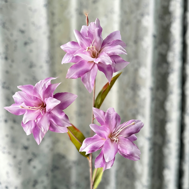 Real-Touch Baby Lily Artificial Flowers, 33" Tall with 5" Blooms, Set of 3 Stems for Vase Arrangements, Wedding Decor, Home Styling