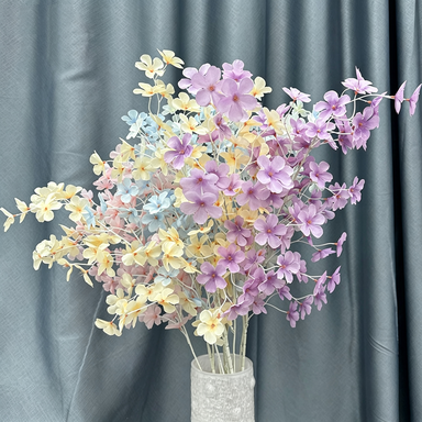 Artificial Apple Blossom Stems, 43" Tall with 2.5" Real-Touch Flower Heads, Pink Faux Flowers for Vases, Wedding Centerpieces, Home Decor & Floral Arrangements