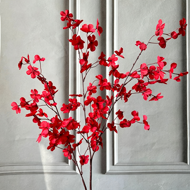 Artificial Apple Blossom Stems, 43" Tall with 2.5" Real-Touch Flower Heads, Pink Faux Flowers for Vases, Wedding Centerpieces, Home Decor & Floral Arrangements