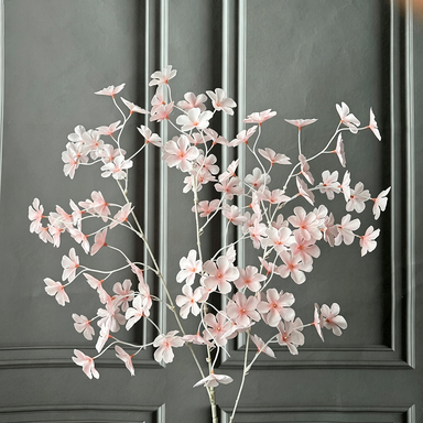 Artificial Apple Blossom Stems, 43" Tall with 2.5" Real-Touch Flower Heads, Pink Faux Flowers for Vases, Wedding Centerpieces, Home Decor & Floral Arrangements
