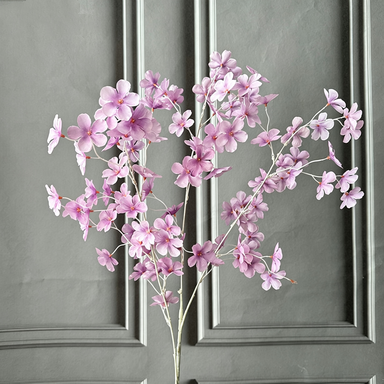 Artificial Apple Blossom Stems, 43" Tall with 2.5" Real-Touch Flower Heads, Pink Faux Flowers for Vases, Wedding Centerpieces, Home Decor & Floral Arrangements