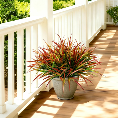 Spring Grass Artificial Greenery, 15" Real-Touch Plastic Stems, 2-Pack, Perfect for Home Decor, Weddings, and Outdoor Arrangements