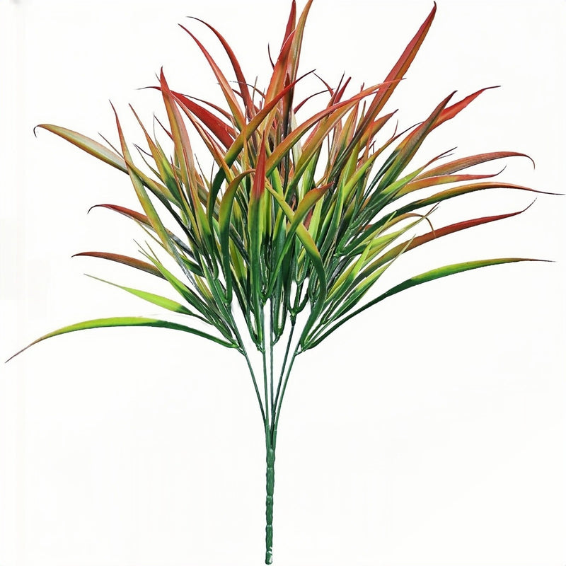 Spring Grass Artificial Greenery, 15" Real-Touch Plastic Stems, 2-Pack, Perfect for Home Decor, Weddings, and Outdoor Arrangements
