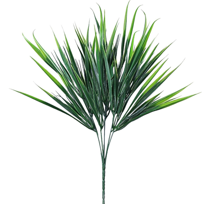 Spring Grass Artificial Greenery, 15" Real-Touch Plastic Stems, 2-Pack, Perfect for Home Decor, Weddings, and Outdoor Arrangements