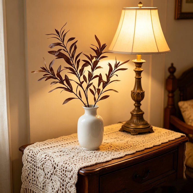 Realistic Olive Leaf Stem, 24", Plastic, Modern Farmhouse Decor, Perfect for Vases, Home Decor, Weddings & Events
