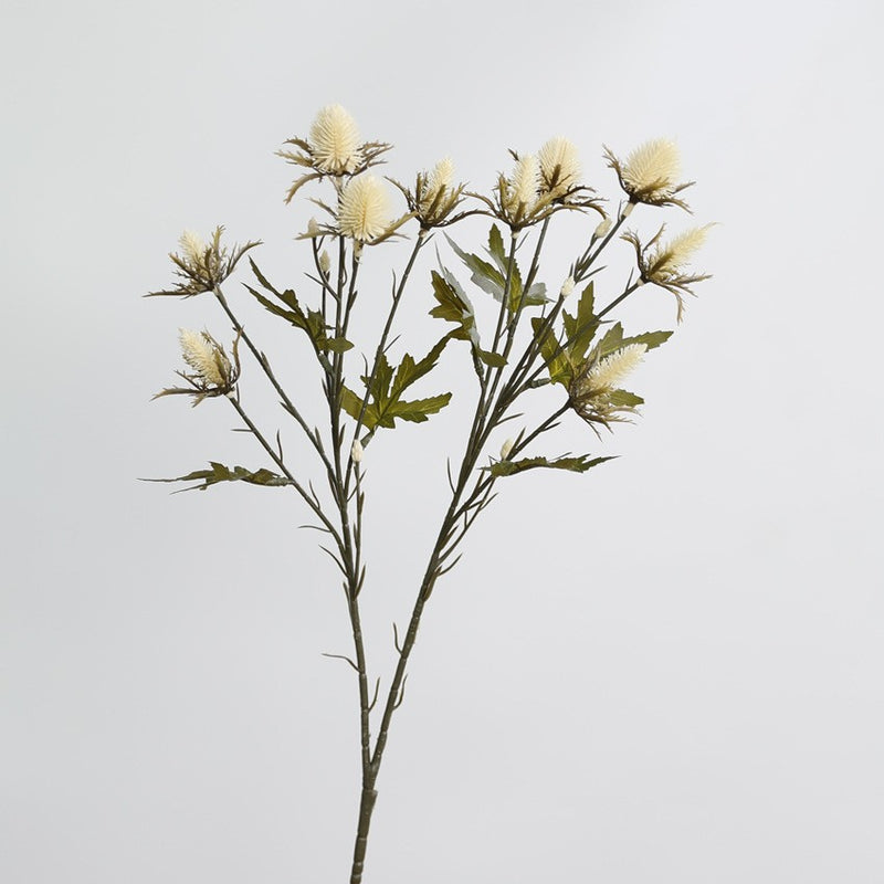 Realistic Eryngium Artificial Flowers, 27" Long Retro-Style Sea Holly Stems, 2-Pack for Home Decor, Wedding Arrangements & Wholesale Floral Design
