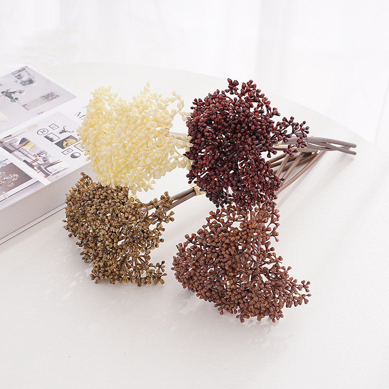 Artificial Pineapple Muntingia Stems, 10" Real-Touch Faux Flowers for Vases, Wedding Bouquets, Home & Event Decor, Bulk Wholesale Available