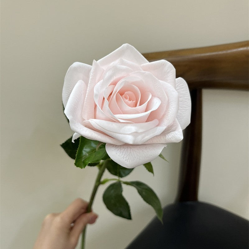 Real-Touch Artificial Carola Rose Stem, 26" Long, 4" Bloom, Perfect for Wedding Bouquets, Home Decor, and Event Arrangements
