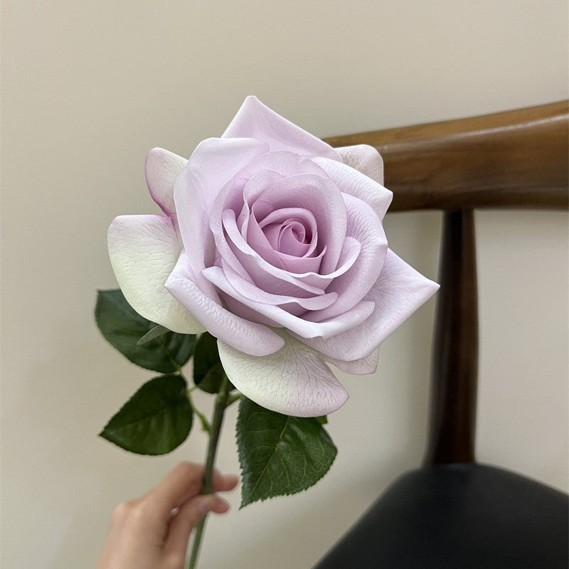 Real-Touch Artificial Carola Rose Stem, 26" Long, 4" Bloom, Perfect for Wedding Bouquets, Home Decor, and Event Arrangements