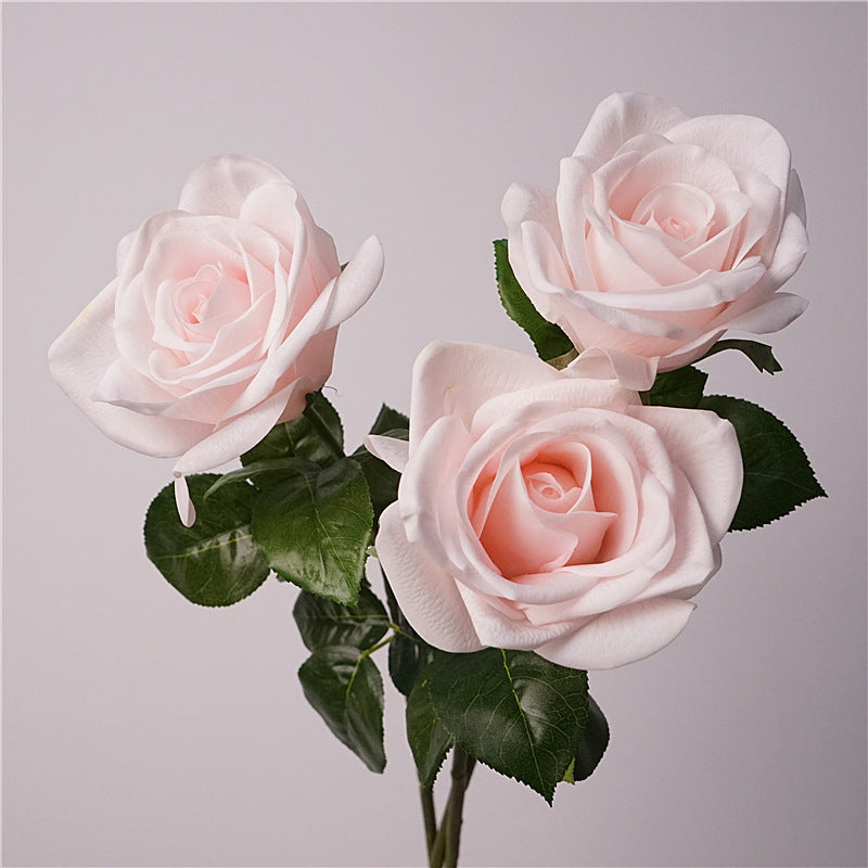 Real-Touch Artificial Carola Rose Stem, 26" Long, 4" Bloom, Perfect for Wedding Bouquets, Home Decor, and Event Arrangements
