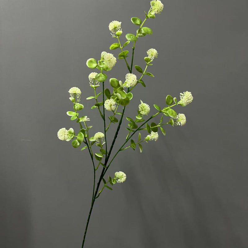 Real-Touch Orb Grass Artificial Plant, 35", 5 Stems, Green, Perfect for Wedding Decor, Home Arrangements, and Event Styling