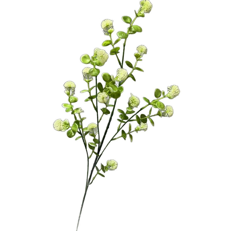Real-Touch Orb Grass Artificial Plant, 35", 5 Stems, Green, Perfect for Wedding Decor, Home Arrangements, and Event Styling