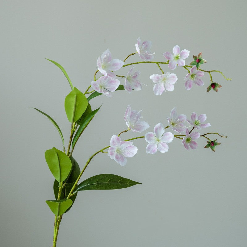 Real-Touch Artificial Crabapple Blossom Stem, 39" Tall, 12" Wide, Perfect for Vase Arrangements, Home Decor, Wedding & Event Styling