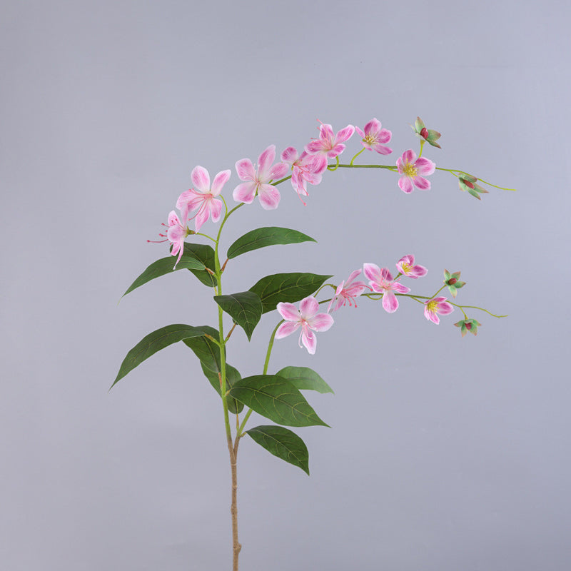 Real-Touch Artificial Crabapple Blossom Stem, 39" Tall, 12" Wide, Perfect for Vase Arrangements, Home Decor, Wedding & Event Styling