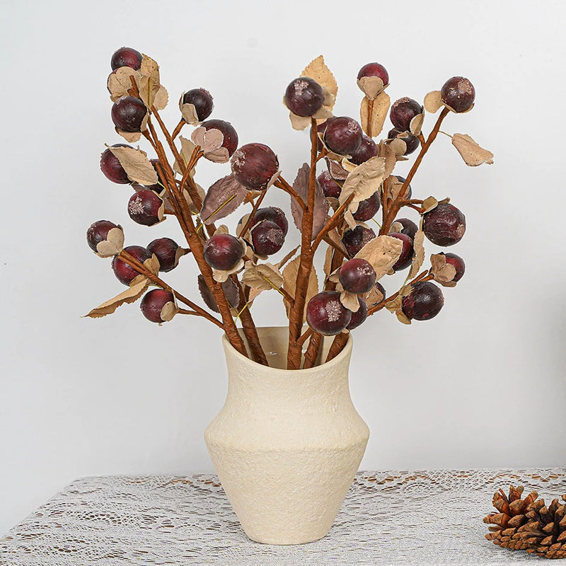 Real-Touch Monk Fruit Branches, 26" Long, Orange, Burgundy, Cream, Brown, Vase Arrangement, Home Decor, Wedding & Event Florals