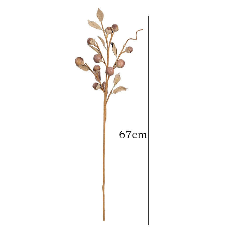 Real-Touch Monk Fruit Branches, 26" Long, Orange, Burgundy, Cream, Brown, Vase Arrangement, Home Decor, Wedding & Event Florals