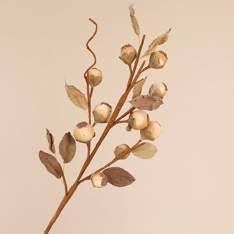 Real-Touch Monk Fruit Branches, 26" Long, Orange, Burgundy, Cream, Brown, Vase Arrangement, Home Decor, Wedding & Event Florals