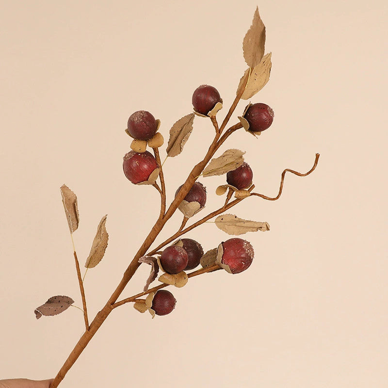 Real-Touch Monk Fruit Branches, 26" Long, Orange, Burgundy, Cream, Brown, Vase Arrangement, Home Decor, Wedding & Event Florals