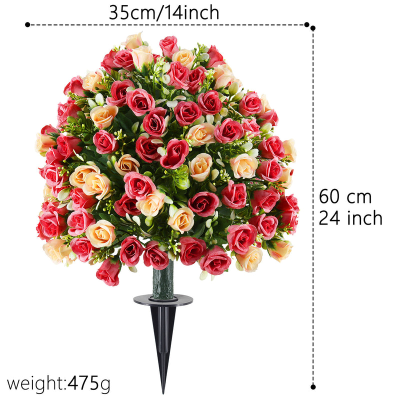 Artificial Rose Stem, 24" Long, Perfect for Outdoor Gardens, Indoor Decor, Weddings & Events