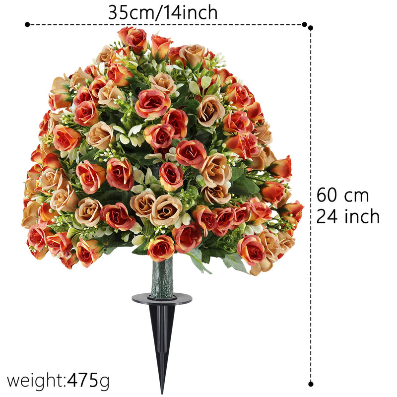 Artificial Rose Stem, 24" Long, Perfect for Outdoor Gardens, Indoor Decor, Weddings & Events