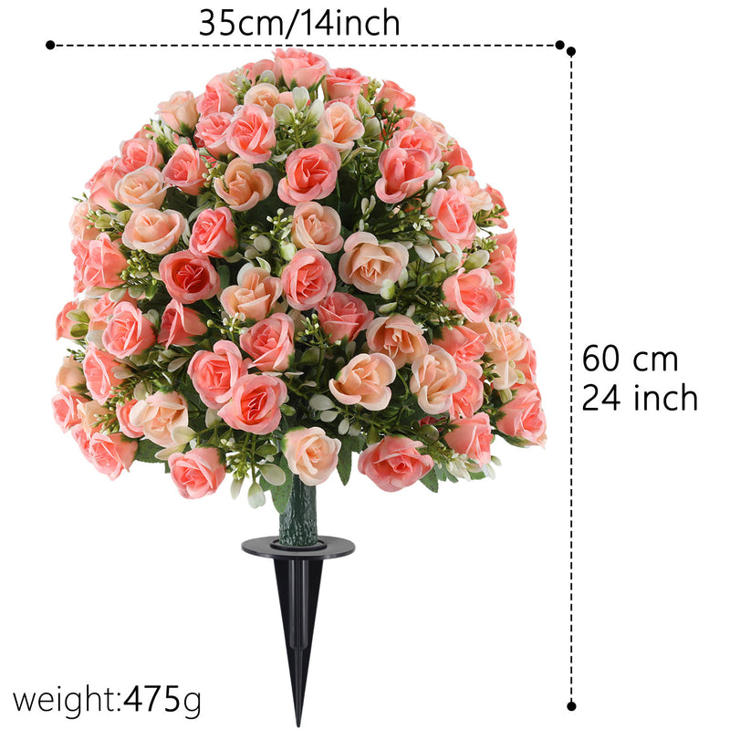 Artificial Rose Stem, 24" Long, Perfect for Outdoor Gardens, Indoor Decor, Weddings & Events