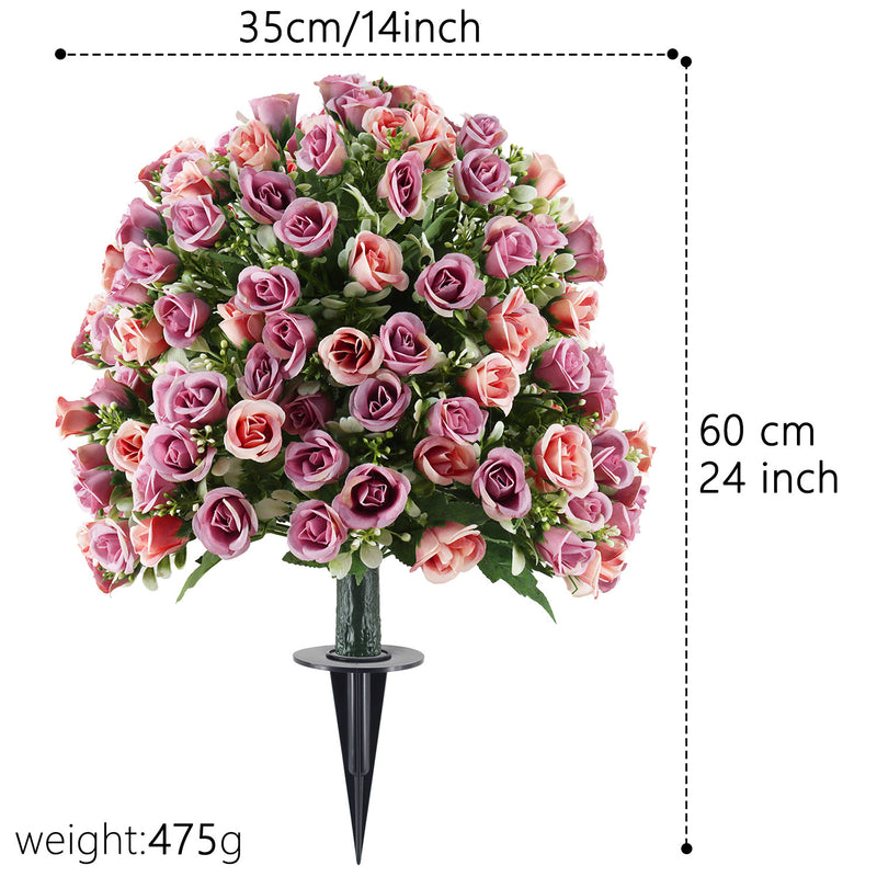 Artificial Rose Stem, 24" Long, Perfect for Outdoor Gardens, Indoor Decor, Weddings & Events