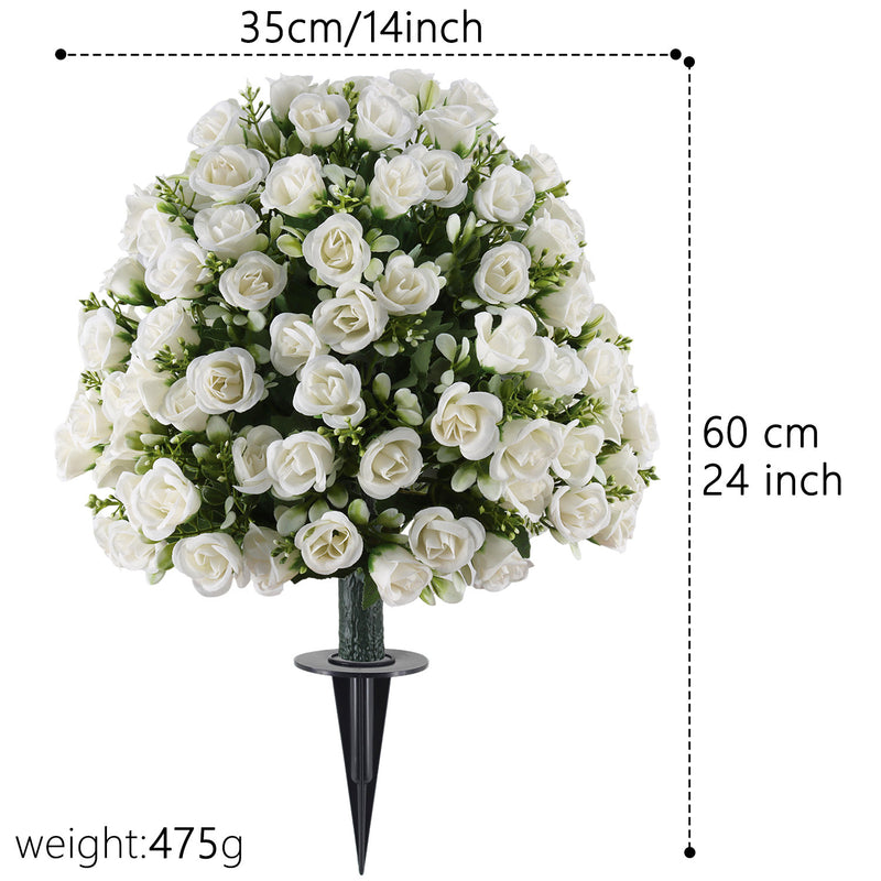 Artificial Rose Stem, 24" Long, Perfect for Outdoor Gardens, Indoor Decor, Weddings & Events