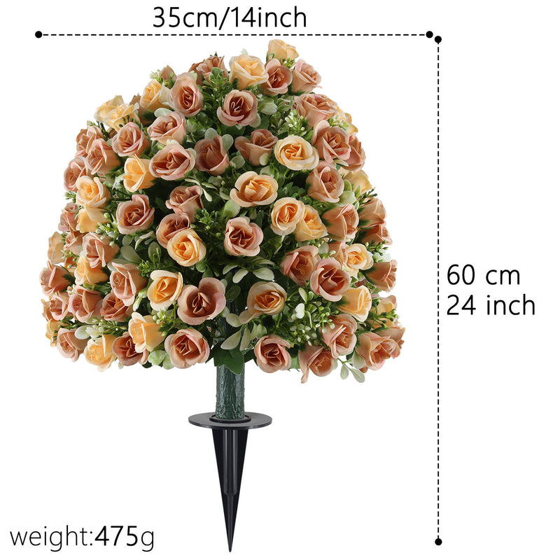 Artificial Rose Stem, 24" Long, Perfect for Outdoor Gardens, Indoor Decor, Weddings & Events
