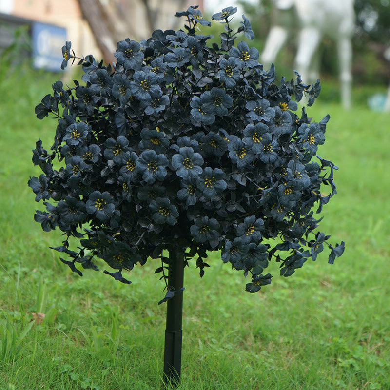 Black Violet Artificial Flowers, 22" Real-Touch Stems, 250 Blooms per Bundle – Halloween & Fall Decor, Outdoor Garden, Home & Wedding Arrangements