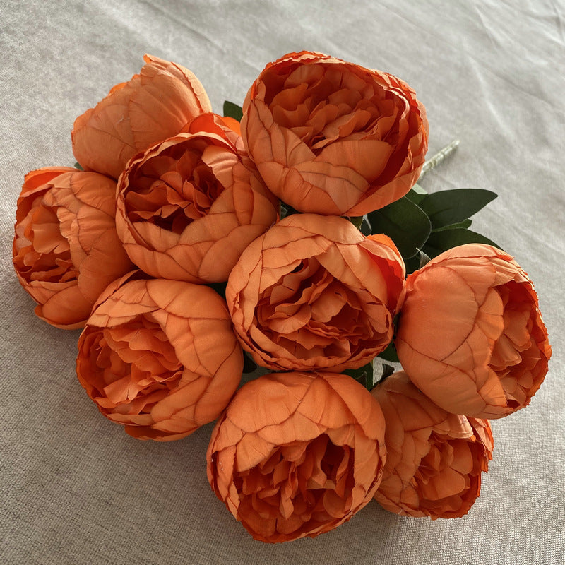 Peony Stems, 10 Blooms per Stem (19" Height, 3" Flower Heads), Ins Modern Style for Weddings, Home Decor, Floral Arrangements