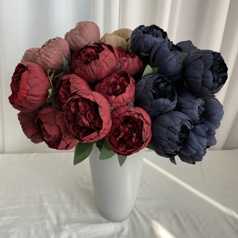 Peony Stems, 10 Blooms per Stem (19" Height, 3" Flower Heads), Ins Modern Style for Weddings, Home Decor, Floral Arrangements