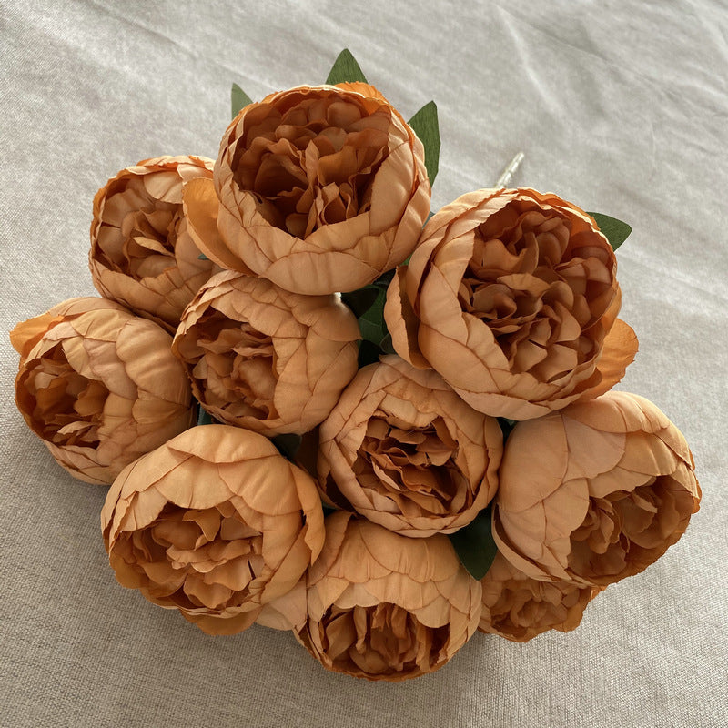 Peony Stems, 10 Blooms per Stem (19" Height, 3" Flower Heads), Ins Modern Style for Weddings, Home Decor, Floral Arrangements
