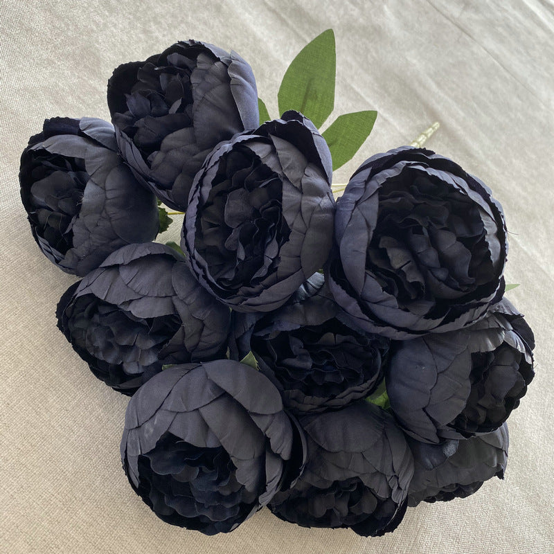 Peony Stems, 10 Blooms per Stem (19" Height, 3" Flower Heads), Ins Modern Style for Weddings, Home Decor, Floral Arrangements