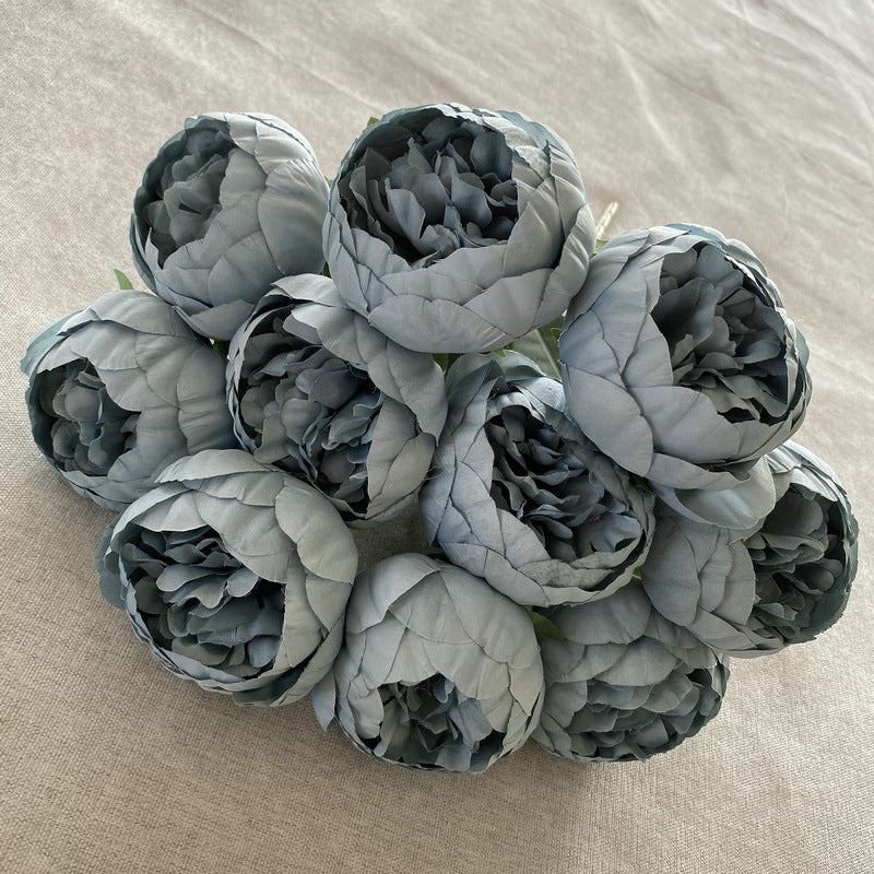 Peony Stems, 10 Blooms per Stem (19" Height, 3" Flower Heads), Ins Modern Style for Weddings, Home Decor, Floral Arrangements