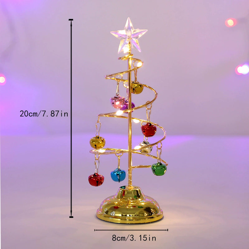10" Glam LED Crystal Christmas Tree in Gold or Silver, Elegant Tabletop Decor for Holidays, Weddings & Events, Battery-Operated Light-Up Centerpiece