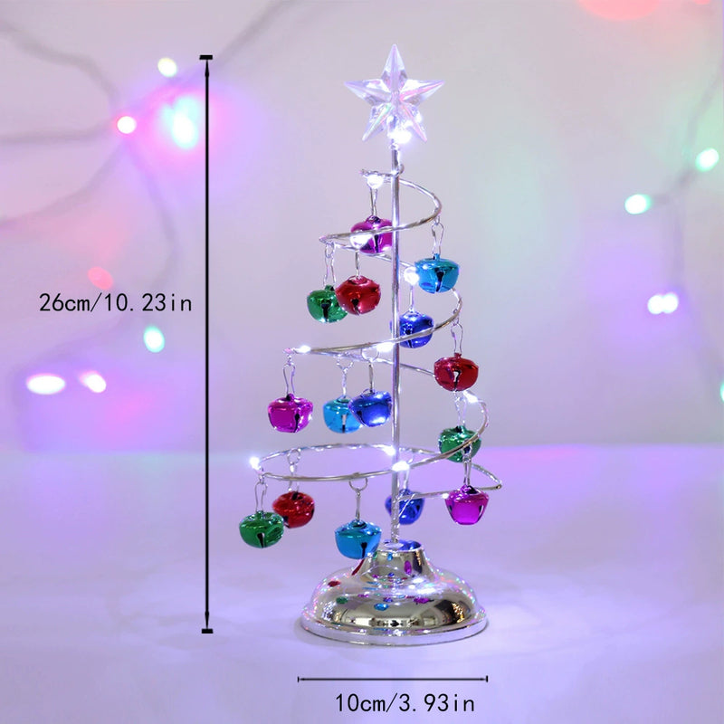 10" Glam LED Crystal Christmas Tree in Gold or Silver, Elegant Tabletop Decor for Holidays, Weddings & Events, Battery-Operated Light-Up Centerpiece