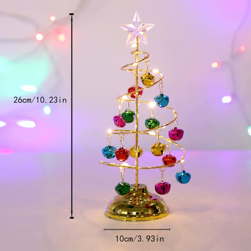 10" Glam LED Crystal Christmas Tree in Gold or Silver, Elegant Tabletop Decor for Holidays, Weddings & Events, Battery-Operated Light-Up Centerpiece