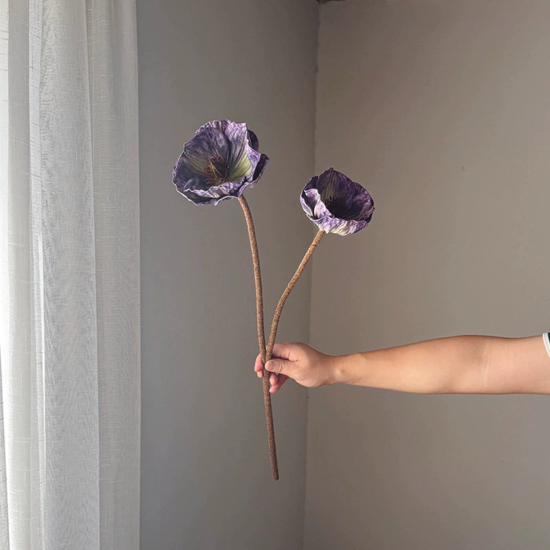 Realistic Artificial Poppy Stems, 30" Long with 5.5" Bloom Heads,  Perfect for Wedding Centerpieces, Home Decor, Floral Arrangements