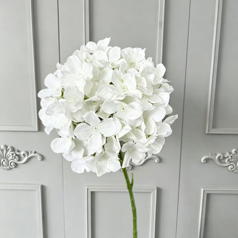 Hydrangea Stem, 26", Mixed Materials, Perfect for Vase Arrangements, Wedding Decor, Home Styling