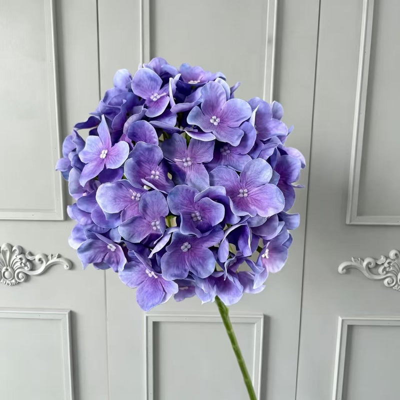 Hydrangea Stem, 26", Mixed Materials, Perfect for Vase Arrangements, Wedding Decor, Home Styling