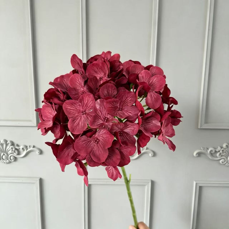 Hydrangea Stem, 26", Mixed Materials, Perfect for Vase Arrangements, Wedding Decor, Home Styling