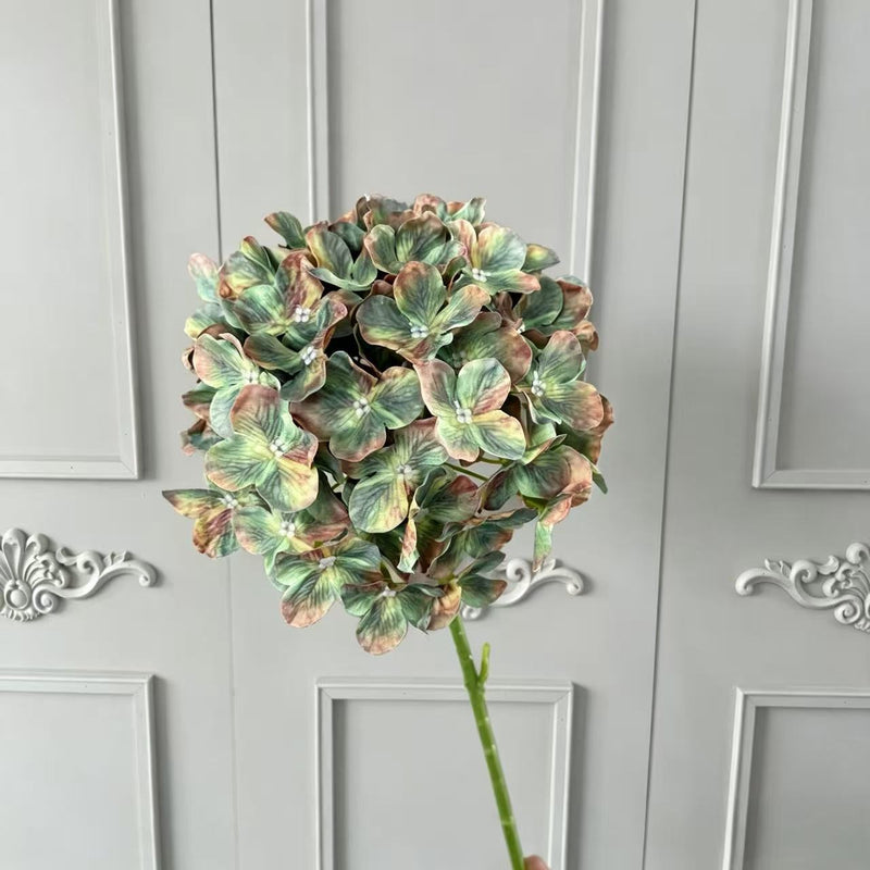 Hydrangea Stem, 26", Mixed Materials, Perfect for Vase Arrangements, Wedding Decor, Home Styling