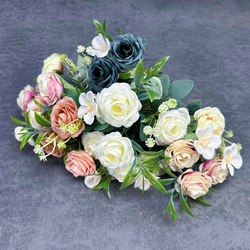 Realistic Silk Roses, 2 Stems, 11" Tall, Perfect for Wedding Decor, Home Arrangements, and Gift-Giving