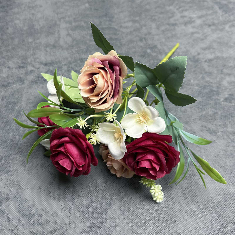 Realistic Silk Roses, 2 Stems, 11" Tall, Perfect for Wedding Decor, Home Arrangements, and Gift-Giving