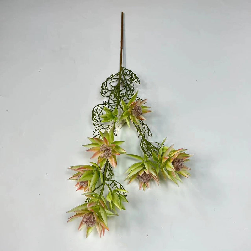 Artificial Snowflake Flowers, 27" Real-Stems with 6 Blooms, Bendable Stems for Vases & Arrangements, Home Decor, Wedding & Event Florals (Purple, Mint, Emerald, Blush, Fuchsia)