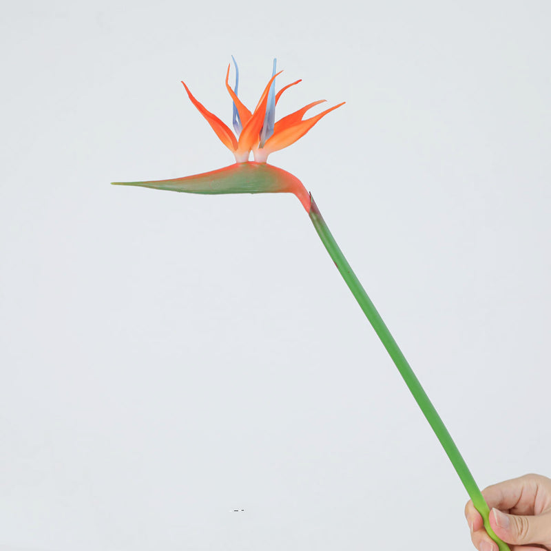 Small  Bird of Paradise Stems, 17", Soft Latex Artificial Flowers for Wedding Decor, Home Styling, Event Arrangements
