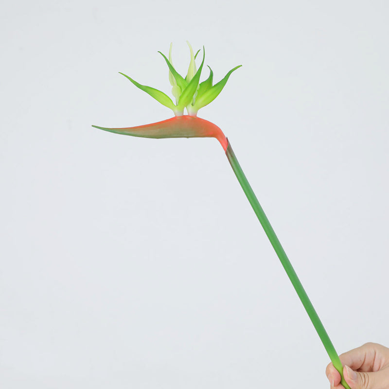 Small  Bird of Paradise Stems, 17", Soft Latex Artificial Flowers for Wedding Decor, Home Styling, Event Arrangements