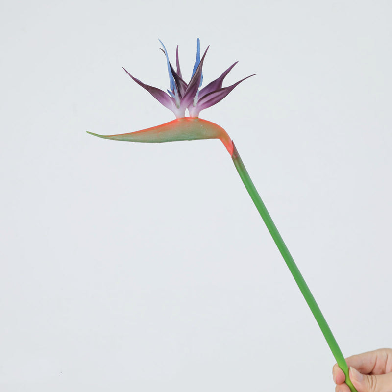 Small  Bird of Paradise Stems, 17", Soft Latex Artificial Flowers for Wedding Decor, Home Styling, Event Arrangements